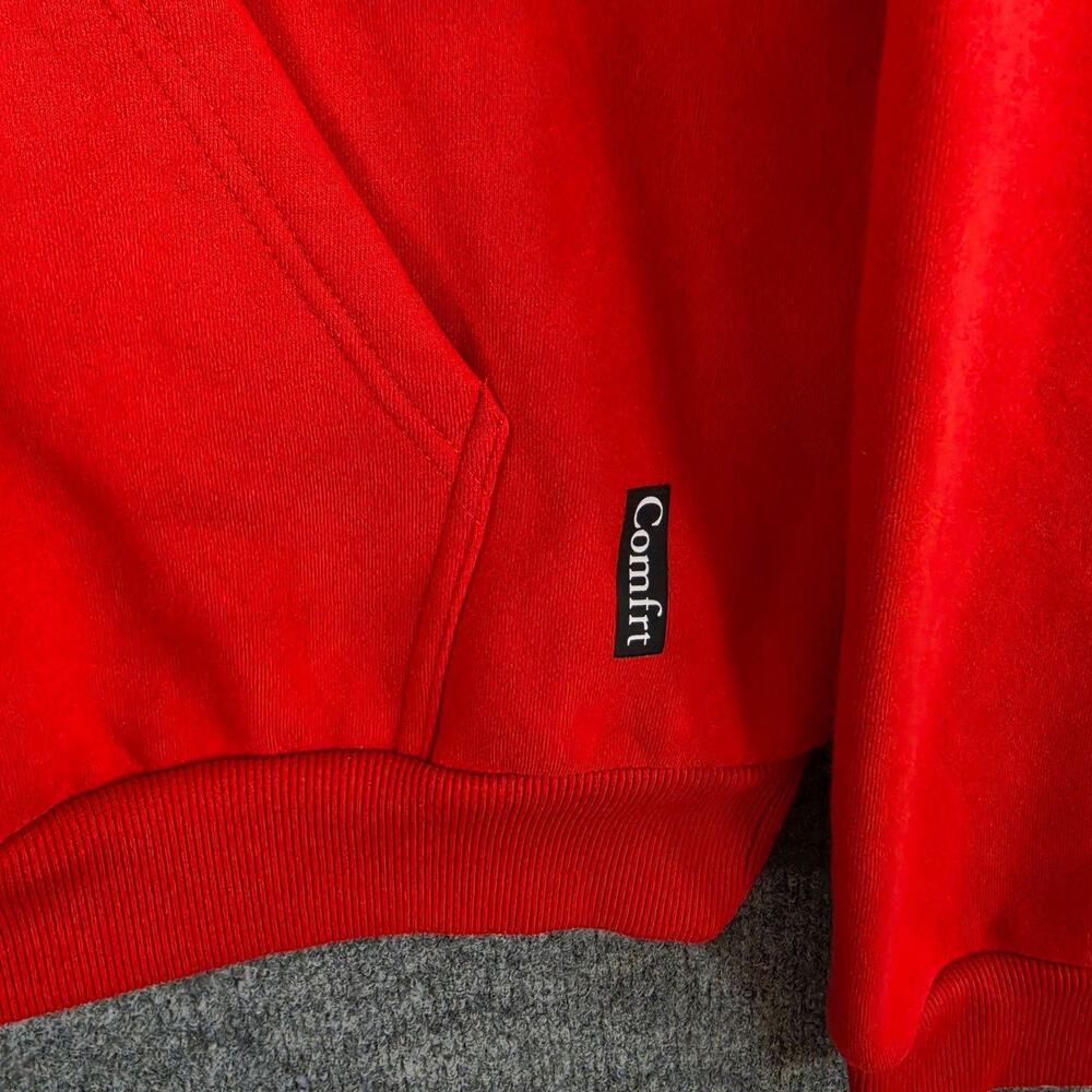 Comfrt Set Unisex XL Minimalist Red Fleece Hoodie Joggers Sweatsuit Set Lounge - Picture 4 of 16